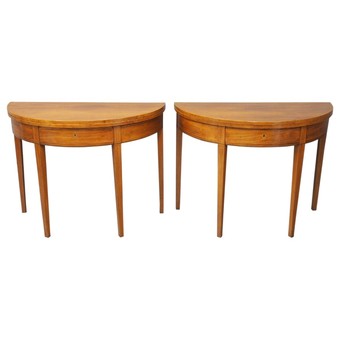 Pair of George III Mahogany Fold Over Tea Tables