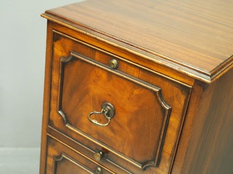 Antique Mahogany 2 Drawer Filing Cabinet