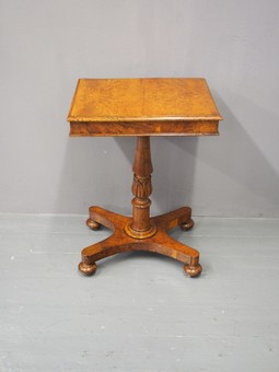 Antique William IV Oak and Pollard Oak Occasional Table