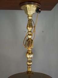 Antique Matched Pair of Large Brass Lamps
