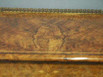 Antique Victorian Burr Walnut Folio / Music Cabinet