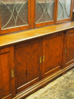 Antique Scottish Pitch Pine Cabinet Bookcase