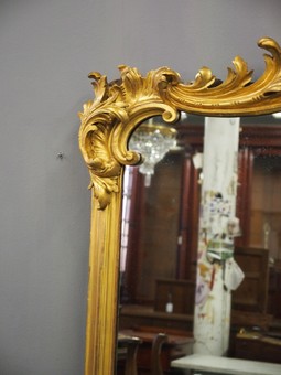 Antique William IV Giltwood Overmantel Mirror