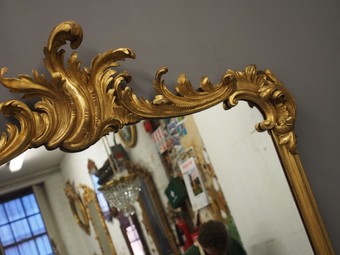 Antique William IV Giltwood Overmantel Mirror
