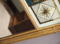 Antique Regency Giltwood and Verre Eglomise Mirror