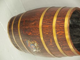 Antique Barrel Stick Stand with Coat of Arms