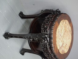 Antique Chinese Hardwood and Marble Top Stand
