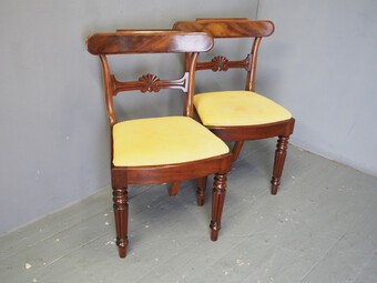 Antique Pair of Mahogany Side Chairs in the Manner of Gillows