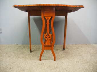 Antique Satinwood Butterfly Shaped Sutherland Table