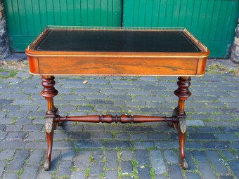 Antique Regency Carved Rosewood Library Table