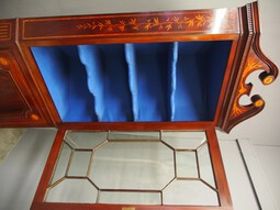 Antique George III Inlaid Mahogany Corner Cupboard