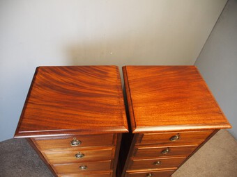 Antique Pair of Edwardian Mahogany Chest of Drawers or Bedsides