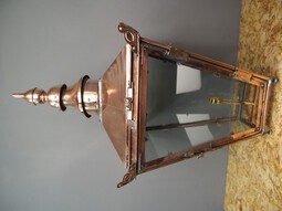 Antique Edinburgh Copper and Steel Street Lamp