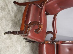 Antique Pair of William IV Mahogany Library Chairs