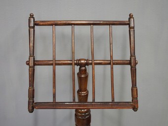Antique Stained Beech and Bentwood Music Stand