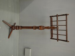 Antique Stained Beech and Bentwood Music Stand