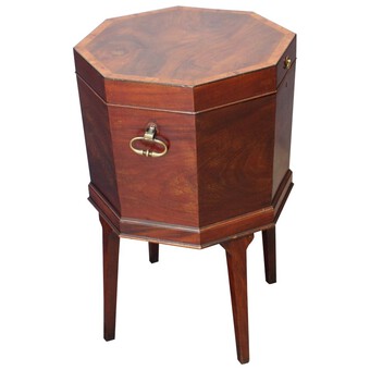 George III Inlaid Mahogany Octagonal Wine Cooler