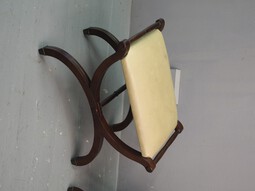 Antique  Pair of Regency Style Leather Stools