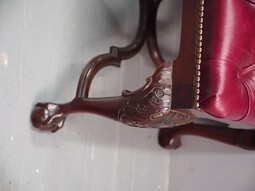 Antique Irish Chippendale Style Mahogany Stool
