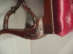 Antique Irish Chippendale Style Mahogany Stool