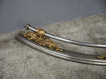 Antique George IV Polished Steel and Brass Fender