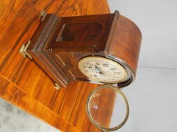 Antique Inlaid Mahogany Mantel Clock by Hamilton & Inches
