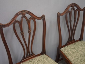 Antique Pair of George III Mahogany Dining Chairs