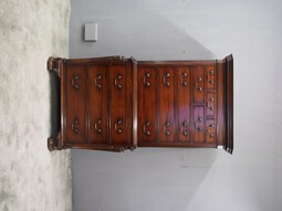 Antique George III Style Carved Mahogany Chest on Chest