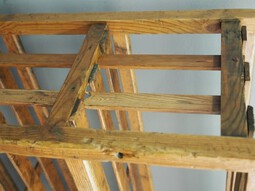 Antique Victorian Industrial Pine Deed Rack / Wool Rack