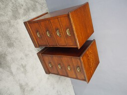Antique Pair of Victorian Oak Bedsides by John Taylor