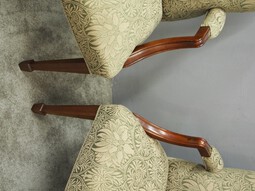 Antique Pair of Gainsborough Style Library Chairs