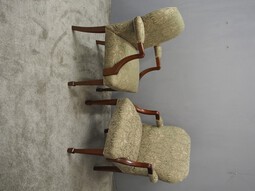 Antique Pair of Gainsborough Style Library Chairs
