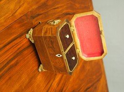 Antique George IV Inlaid Rosewood Tea Caddy