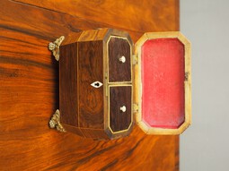 Antique George IV Inlaid Rosewood Tea Caddy