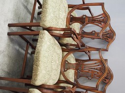 Antique Set of 6 Hepplewhite Style Armchairs