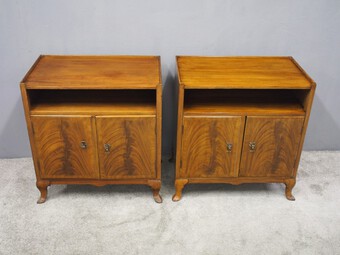 Antique Pair of Mahogany Cabinets or Bedsides by Whytock and Reid