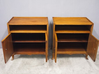 Antique Pair of Mahogany Cabinets or Bedsides by Whytock and Reid