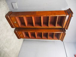 Antique Pair of Victorian Tall Burr Walnut Open Bookcases