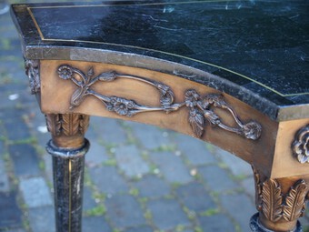 Antique Pair of Marble Top Console Tables