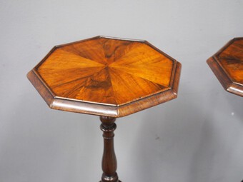 Antique Pair of Queen Anne Style Torcheres / Candle Stands