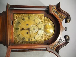 Antique George III Inlaid Mahogany Grandfather Clock by G Brown, Edinburgh