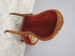 Antique Victorian Upholstered Walnut Ladies Chair