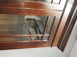 Antique Art Nouveau Mahogany Cabinet Bookcase