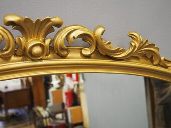 Antique Victorian Giltwood Overmantel Mirror by John Taylor & Son