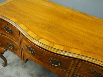 Antique Georgian Style Figured Walnut Side Table