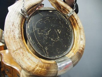 Antique Zoomorphic (Hippopotamus Tusk) Mirror