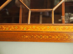 Antique Sheraton Style Marquetry Inlaid Corner Cabinet