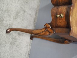 Antique Georgian Style Burr Walnut Lowboy / Side Table