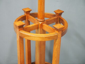 Antique Oak Hall Stand in the Manner of Shoolbred of London