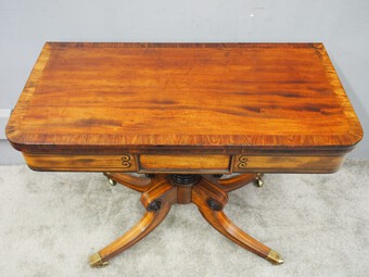 Antique Regency Mahogany and Rosewood Games Table